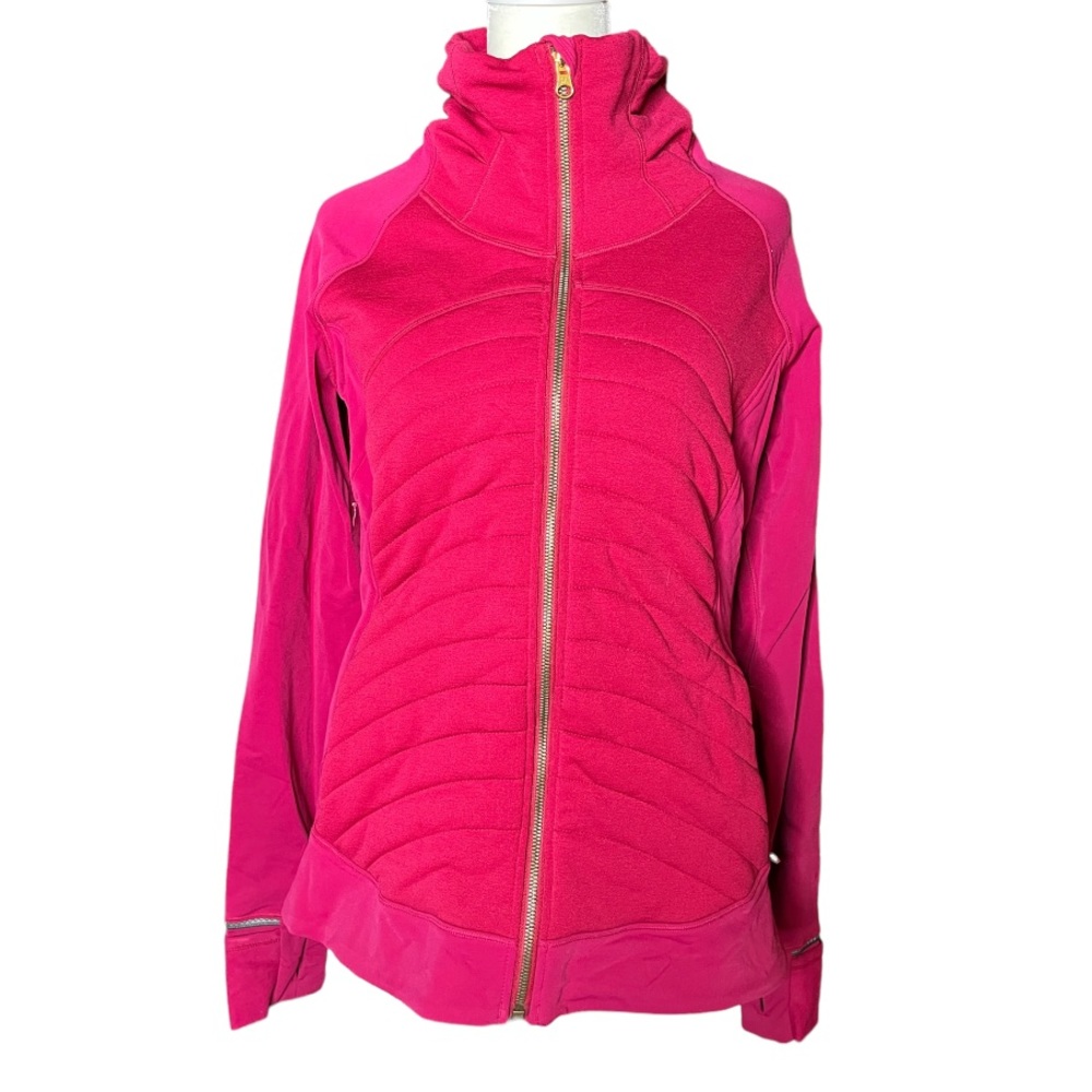 Lululemon Hot Pink Quilted Jacket Approx Size 6-8